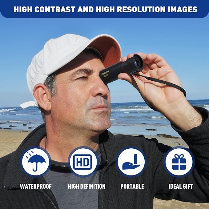 HDAJY Mini Monocular Telescope, Upgrade 30 x 25 HD Monoculars - Image 2