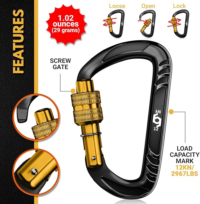 Rhino Produxs 12kN Heavy Duty Carabiner Clips, - Image 3