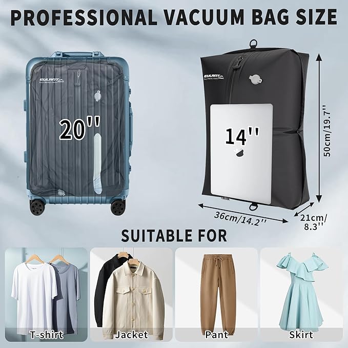 Reusable Vacuum Bags for Travel, Professional Waterproof IPX8 Vacuum - Image 2