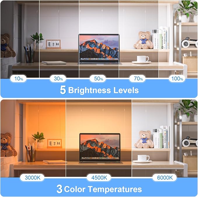 WILLED 5W Dimmable Mirror Lights, 3 Colors Adjustable Makeup Light - Image 3