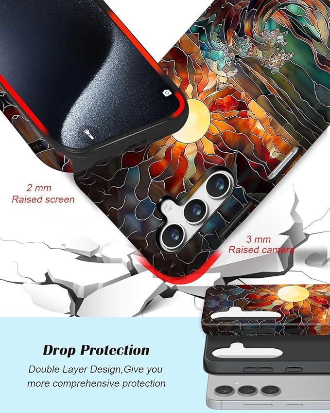 Compatible for Samsung Galaxy A16 5G Case, Dual Layer Heavy Duty 2 in 1 - Image 3
