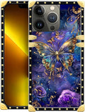 Compatible with iPhone 13 Pro Max Case, Glistening Golden Butterfly Vibrant by Unknown