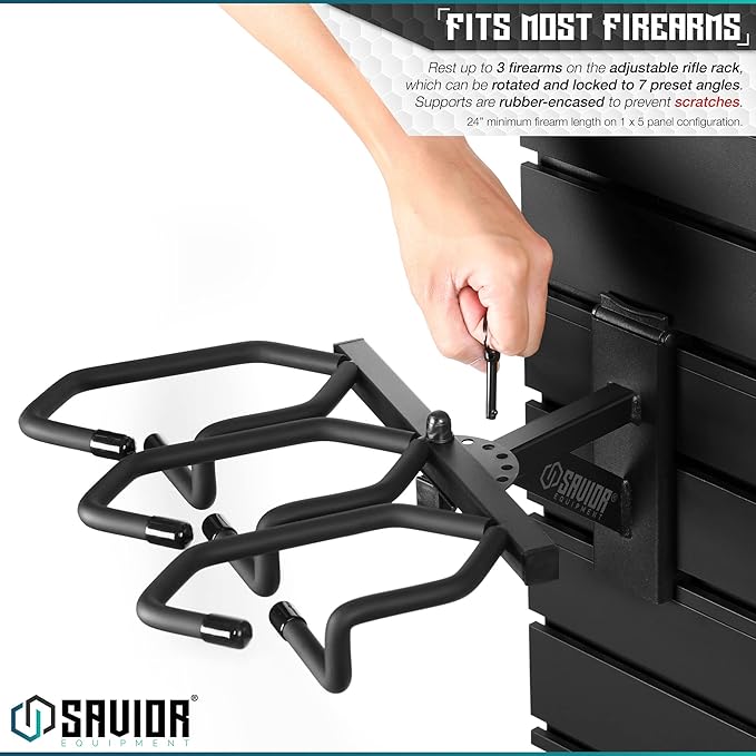 Savior Equipment Wall Rack System Heavy-Duty Steel Tactical Rifle Carbine - Image 4