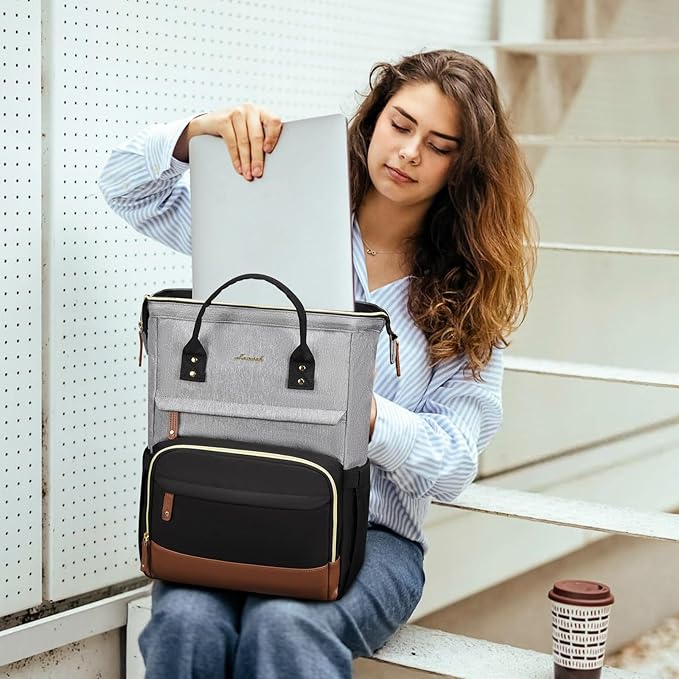 LOVEVOOK Laptop Backpack for Women, 15.6 Inch Work Business Backpacks Purse - Image 2