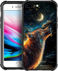 for iPhone 7 Plus/8 Plus Case, Star Cave Hungry Wolf Pattern Graphic Design by FKBRCL4U