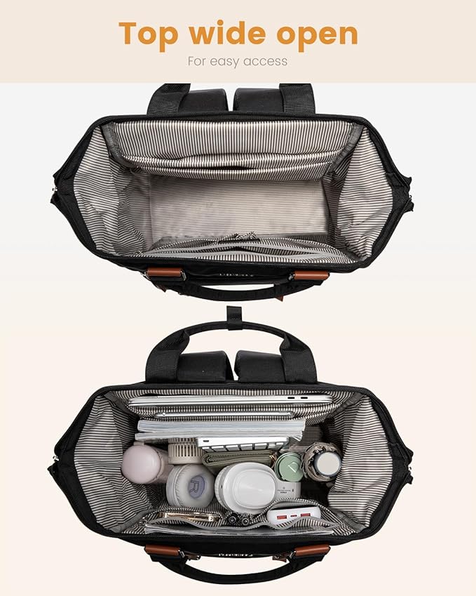 LOVEVOOK Laptop Backpack Purse for Women Work Traveling Commuter Backpack - Image 4