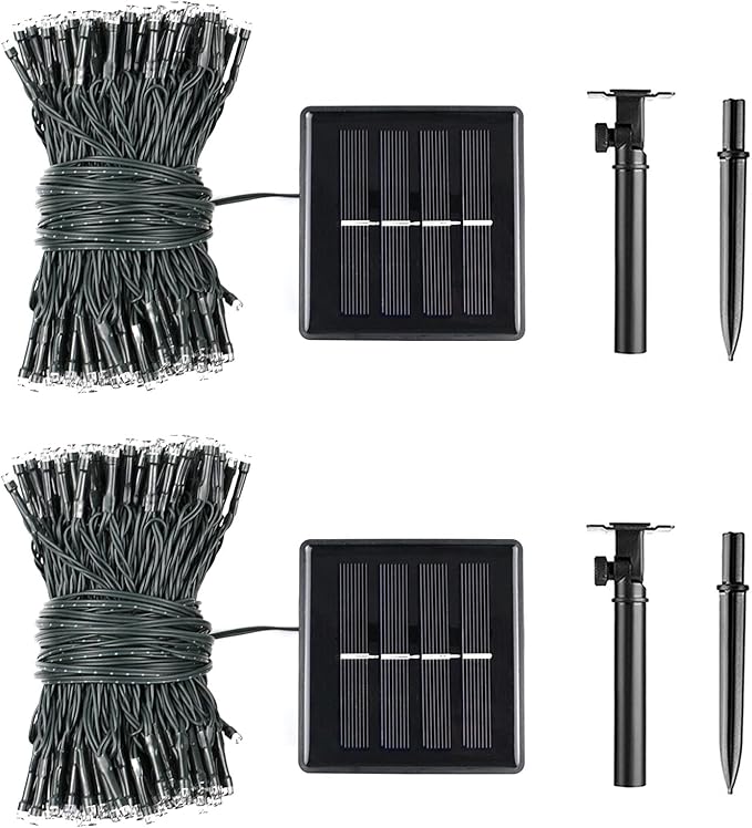 2 Pack 480 LED Solar Chrismas Lights Outdoor, 170 FT Super Long Solar String - Image 6