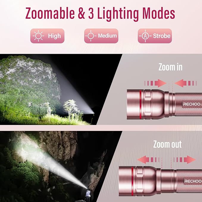 Rechargeable Flashlights High Lumens, G1000 Super Bright Flash Light 2 Pack - Image 2