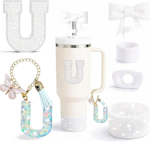 6PCS White Stanley Cup Accessories Set Fit by MOTEERLLU