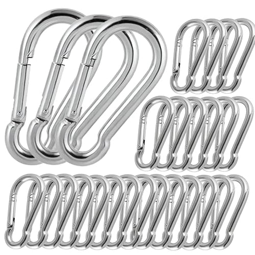 100Pack Heavy Duty Carabiner Clips, M8 5/16" Spring Snap Hooks 3Inch by REDOVANT