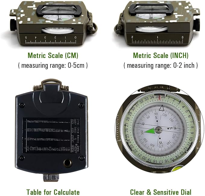 Eyeskey Multifunctional Tactical Survival Military Compass - Image 2