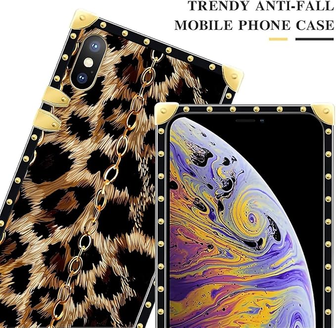 Compatible with iPhone XR Case, Seamless Gold Chain Leopard Luxury Golden - Image 4