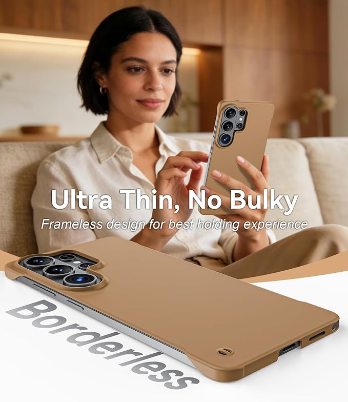 GRECAZO Slim Borderless for Samsung Galaxy S26 Ultra Phone Case 6.9" Ultra-Thin - Image 3