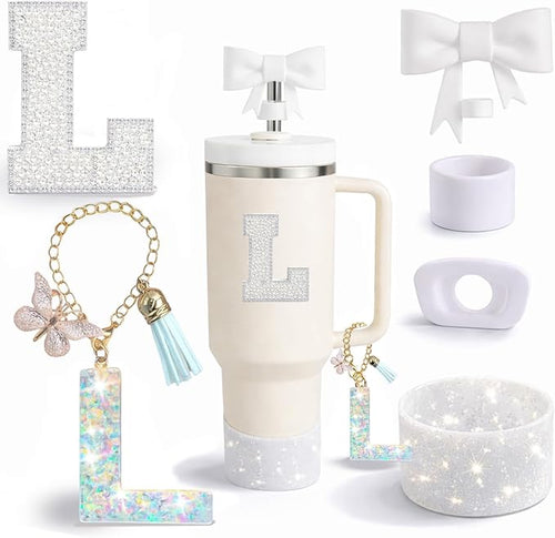 6PCS White Stanley Cup Accessories Set Fit by MOTEERLLU