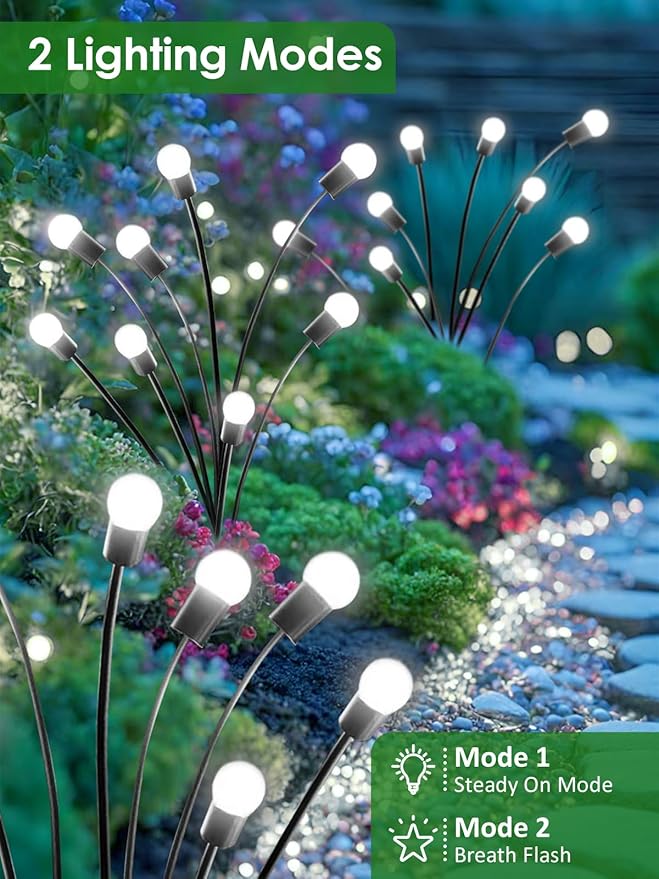 2026 Upgraded Solar Lights Outdoor, 10 Pack Solar Garden Lights - Image 3