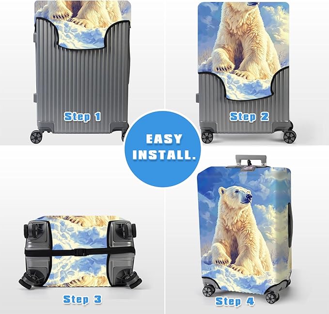 Luggage Cover Protector for 30-32 Inch Suitcases, TSA Approved Elastic Travel - Image 6