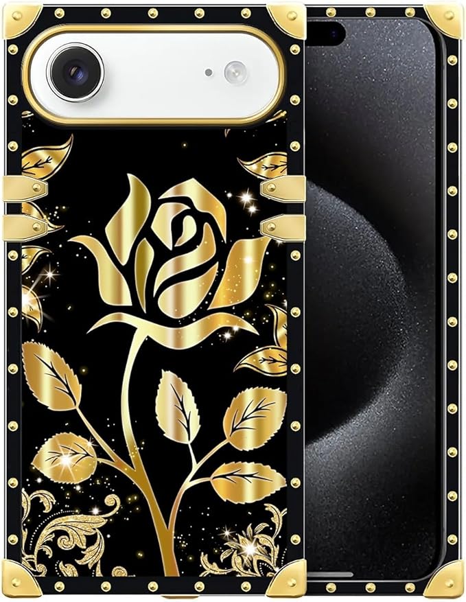 for iPhone 17 Air Case Luxury Golden Decoration by Unknown