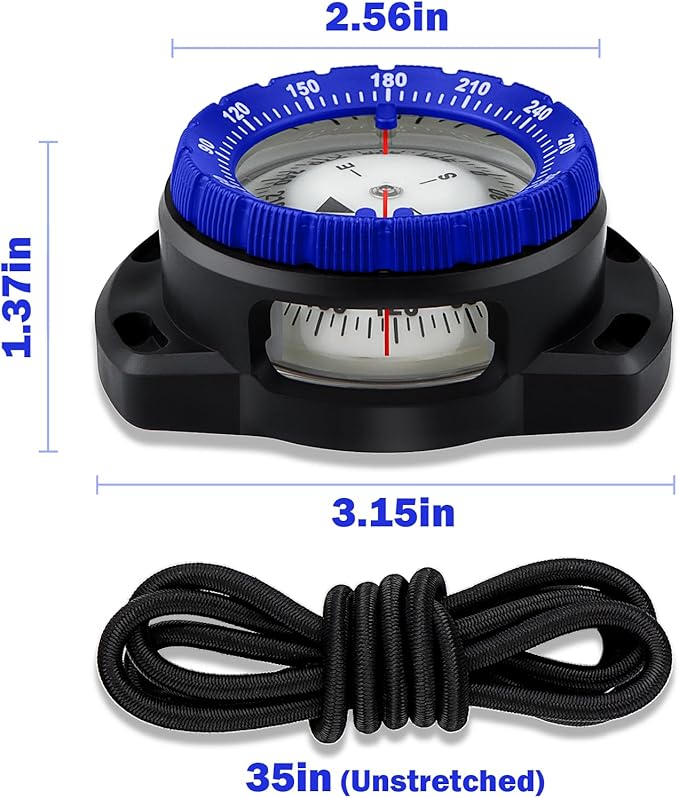 Scuba Dive Compass, Waterproof 5ATM Marine Navigation Wrist Compass - Image 5