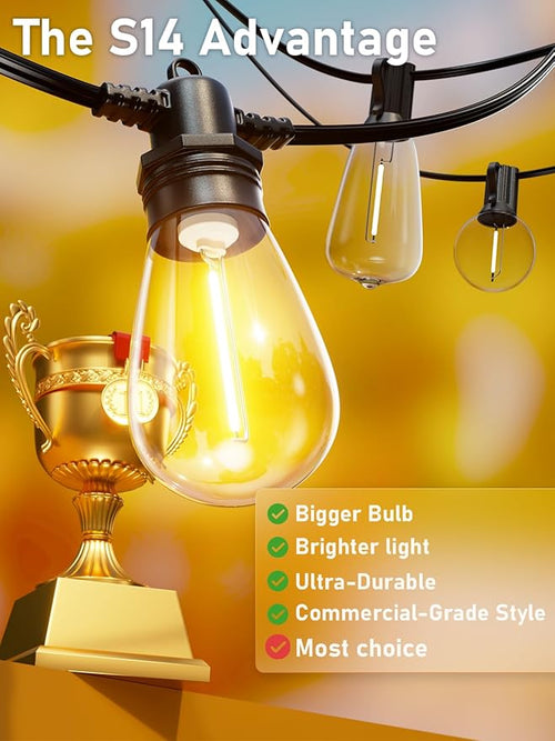 200FT LED Outdoor String Lights - Image 2