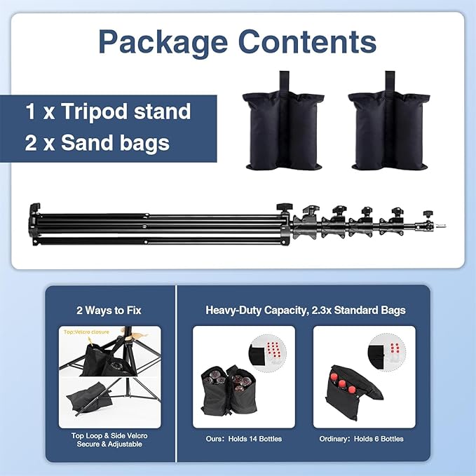 Kate 2 Pack Heavy Duty Light Stand Tripod - Image 5