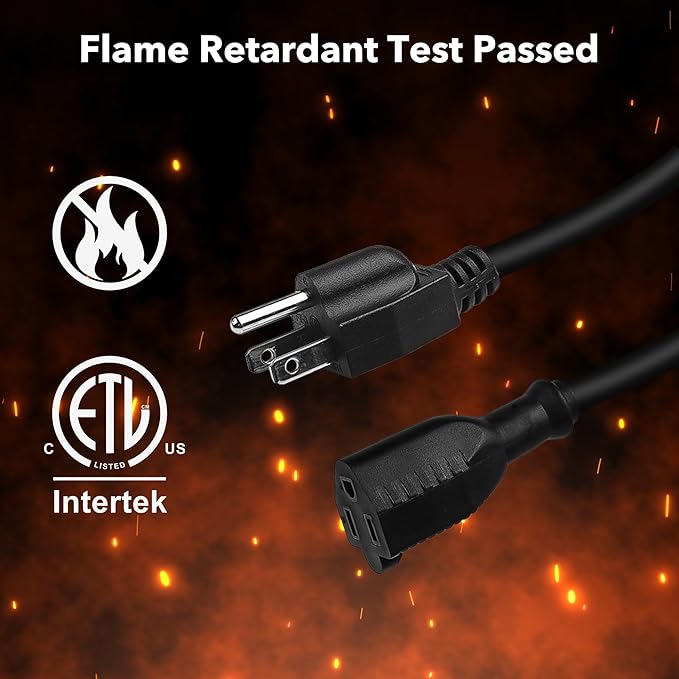 BN-LINK 6ft Indoor Outdoor Extension Cord 16/3 SJTW, 3 Pack, Weather Resistant - Image 5
