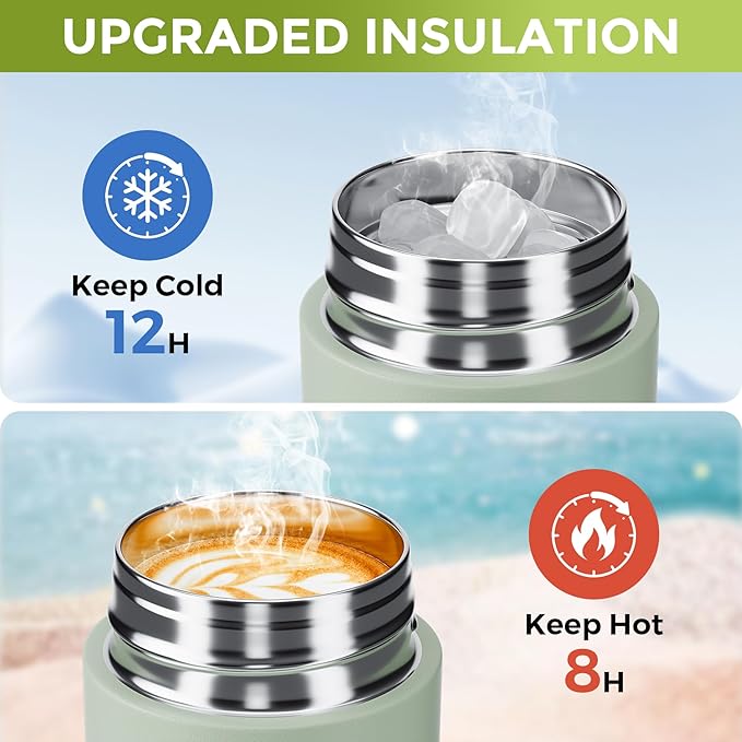【Upgraded】Exllena Small Insulated Water Bottle 12 oz/350ml– Mini Insulated - Image 5