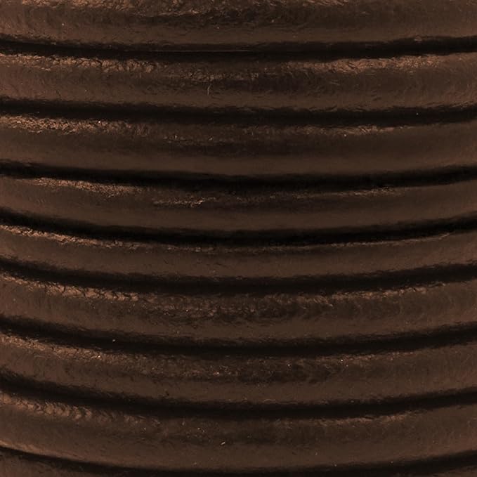 Mandala Crafts Round Genuine Dark Brown Leather Cord - Image 3