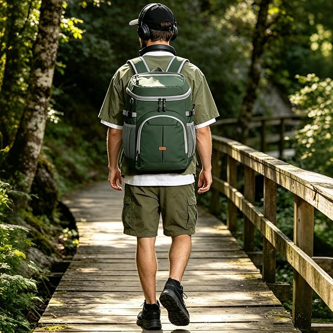 Pritent Cooler Backpack for Men Women Insulated Waterproof Backpack Cooler Leak - Image 2