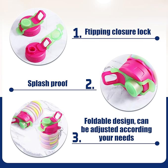 5 Pcs Collapsible Water Bottles, 16 oz Portable Foldable Water Bottle - Image 3