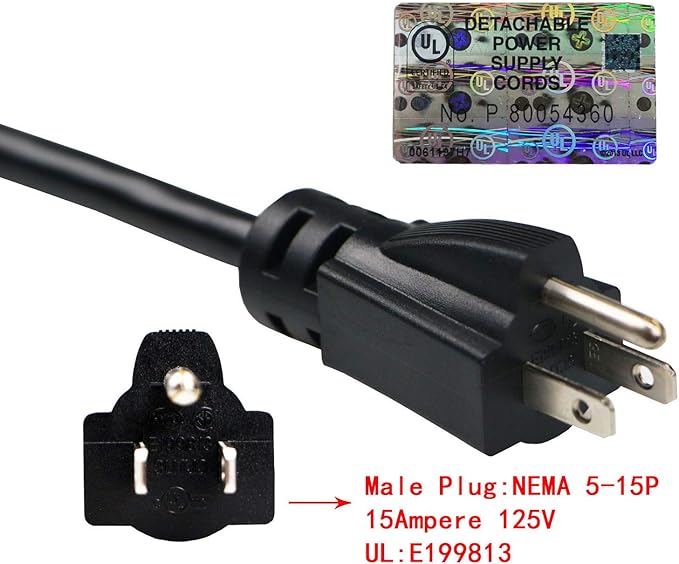 10Feet Outdoor Extension Cord, 105℃ Temperature Resistant 15Amp Big Plug - Image 2