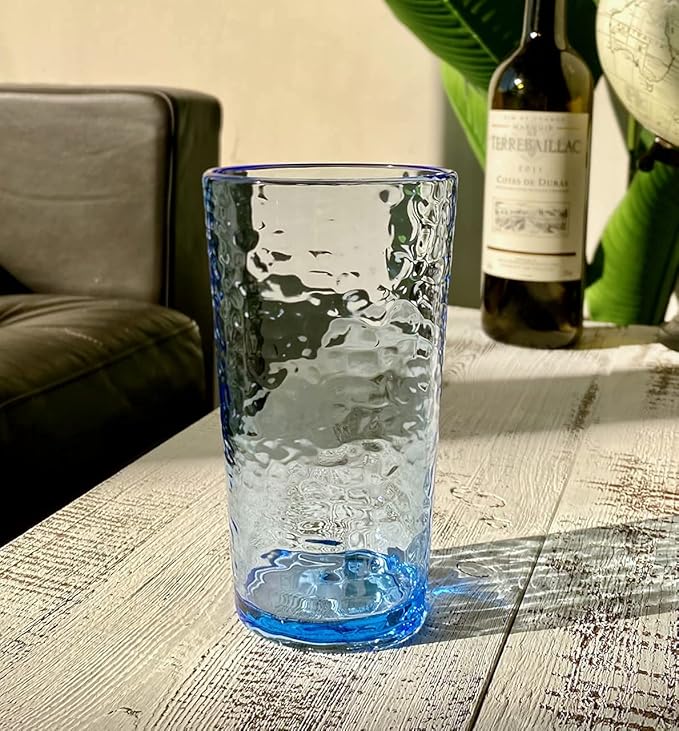 KLIFA- NICE- 20 ounce, Acrylic Highball Drinking Glasses, Stackable Plastic - Image 4