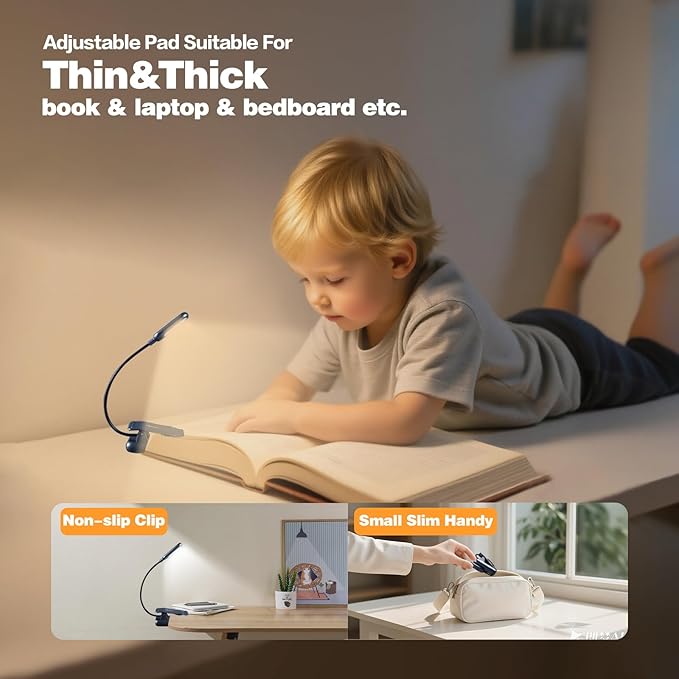 VAVOFO Rechargeable Book Light for Reading in Bed Kids, 7 LED Reading Light - Image 5