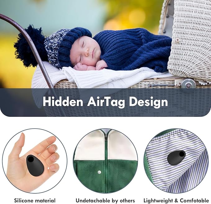 Lulaven Air Tag Holder for Kids Hidden 4 Pack GPS Tracker Case, Anti-Removal - Image 2