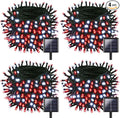 OZS 4 Pack 320LED Solar Christmas String Lights Outdoor, Waterproof 8 Modes by OZS