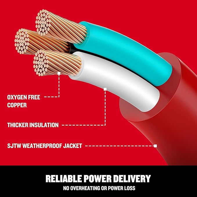 CRAFTSMAN 50 Ft. Indoor/Outdoor Extension Cord 16/3 SJTW, Waterproof Flexible - Image 3