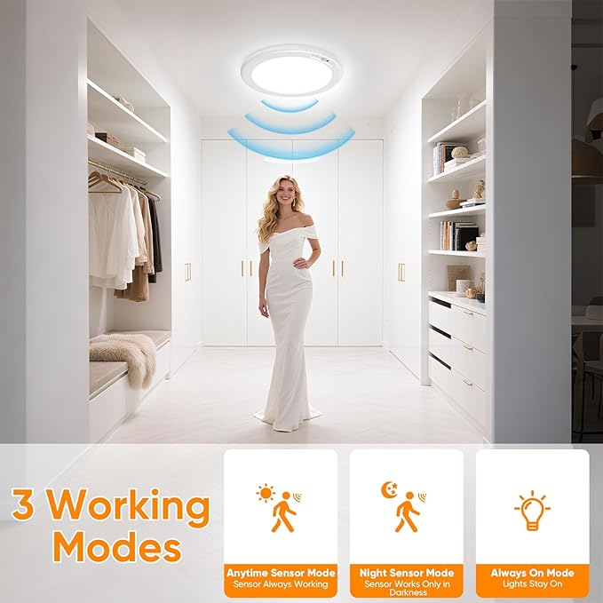 2 Pack Rechargeable Motion Sensor Ceiling Light - Image 4