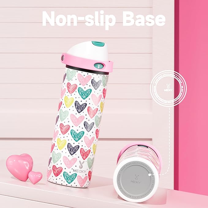 24 oz Valentine's Day Water Bottle: Meoky Stainless Steel Water Bottle - Image 7