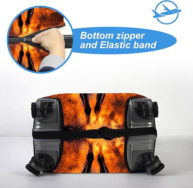 Luggage Cover Protector for 22-24 Inch Suitcases, TSA Approved Elastic Travel - Image 5