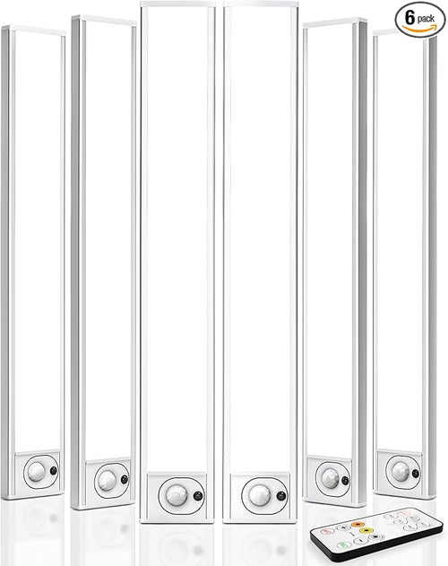 6Pack 16inch Under Cabinet Lighting, Rechargeable Motion Sensor Light Wireless by AMETHEUS