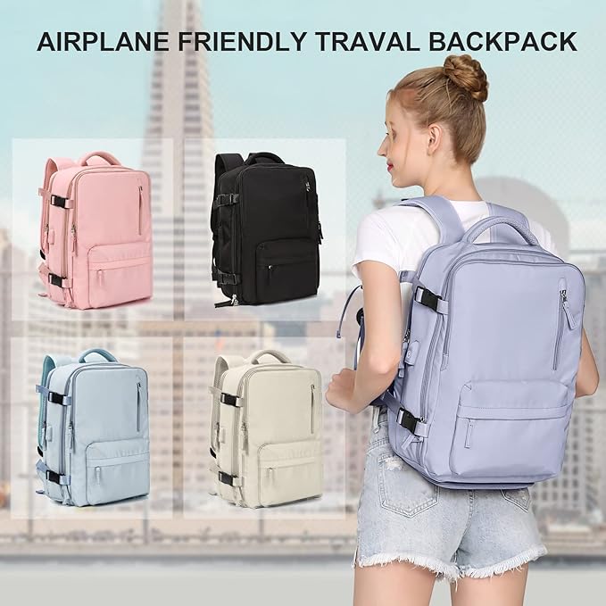 WONHOX Large Travel Backpack Carry on Flight Approved Laptop Work Business - Image 8