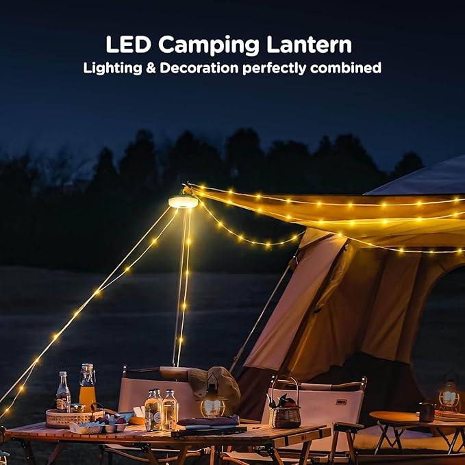 OGERY 2-Pack Camping String Lights, 32.8FT Rechargeable Christmas String Lights - Image 2