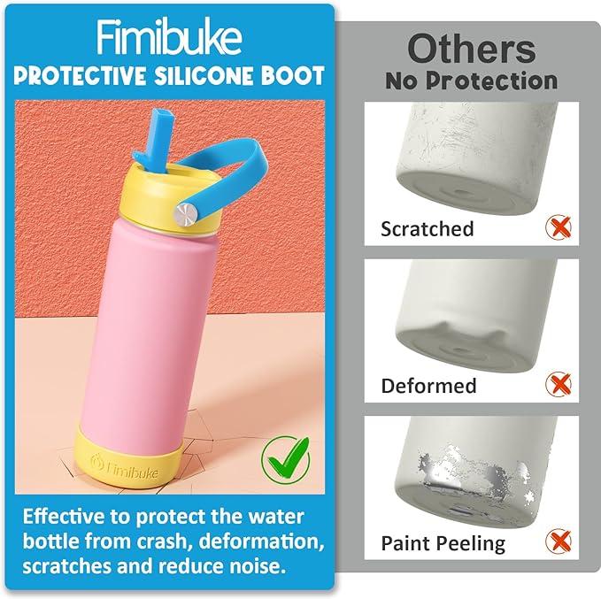 Fimibuke Kids Insulated Water Bottle, 18oz BPA FREE 18/8 Stainless Steel Kids - Image 5