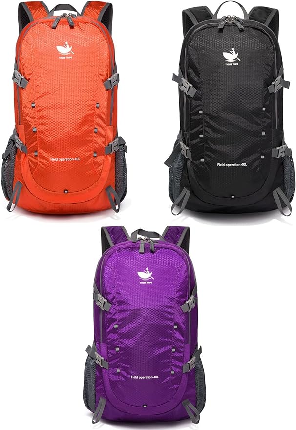 Lightweight Foldable Hiking Backpack 40L, Ripstop Nylon Packable Travel Daypack - Image 8