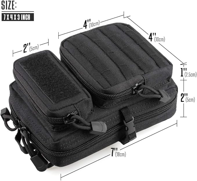 LIVANS Tactical Molle Utility Pouch, EDC Tool Pouch Tactical Phone Pouches Mini - Image 2