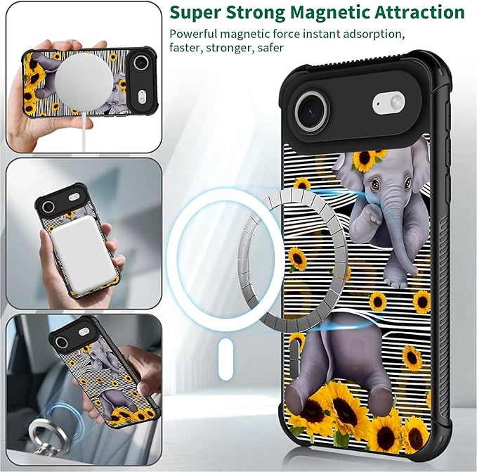 for iPhone 17 Air Case, for MagSafe Graphic Design for Girl Boy Soft Silicone - Image 2