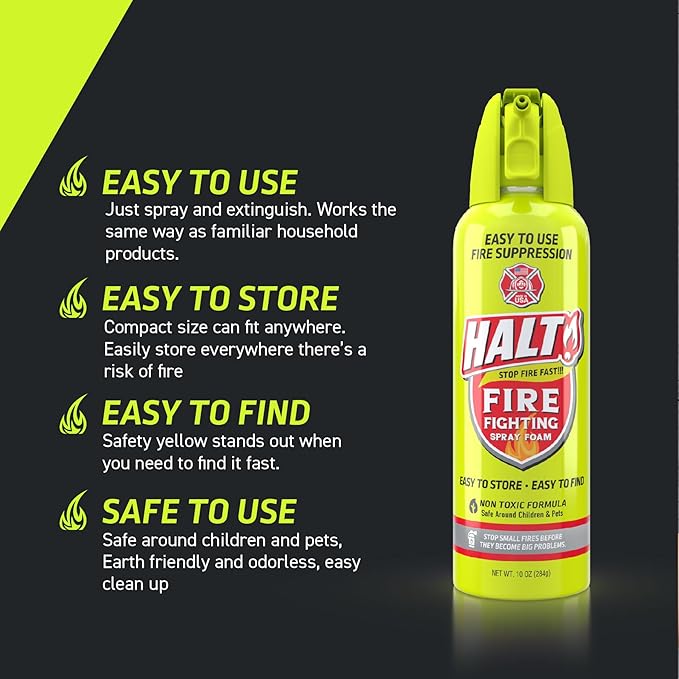 HALT! Home & Apartment Fire Defense Kit – Includes x2 10oz Fire Fighting Foam - Image 6