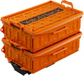 YakAttack TracPak Combo Kit – Orange | 2 Stackable Storage Boxes + Quick by YakAttack