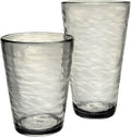 KLIFA- RIPPLE- 16 & 22.5 ounce, Acrylic Tumbler & Highball Drinking Glasses Cups by KLIFAHome