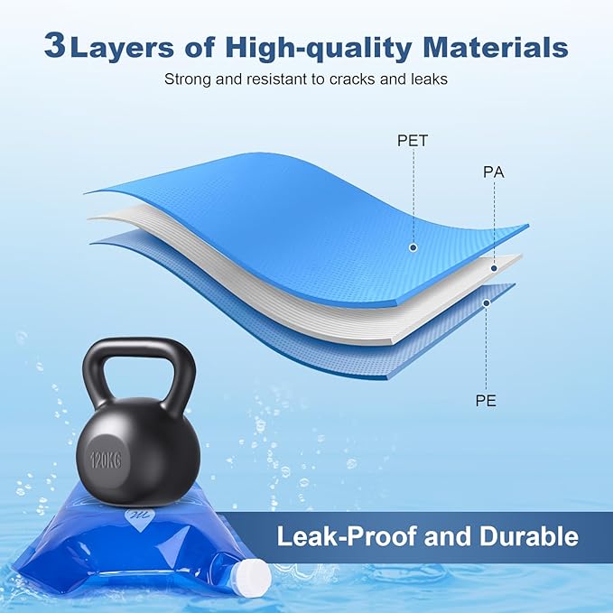 SOCATER Water Container Bags, 4 Packs BPA Free No-Leak Foldable Plastic 1.3 - Image 5