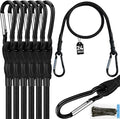 6 Piece 24 Inch Carabiner Bungee Cords by ELEAD
